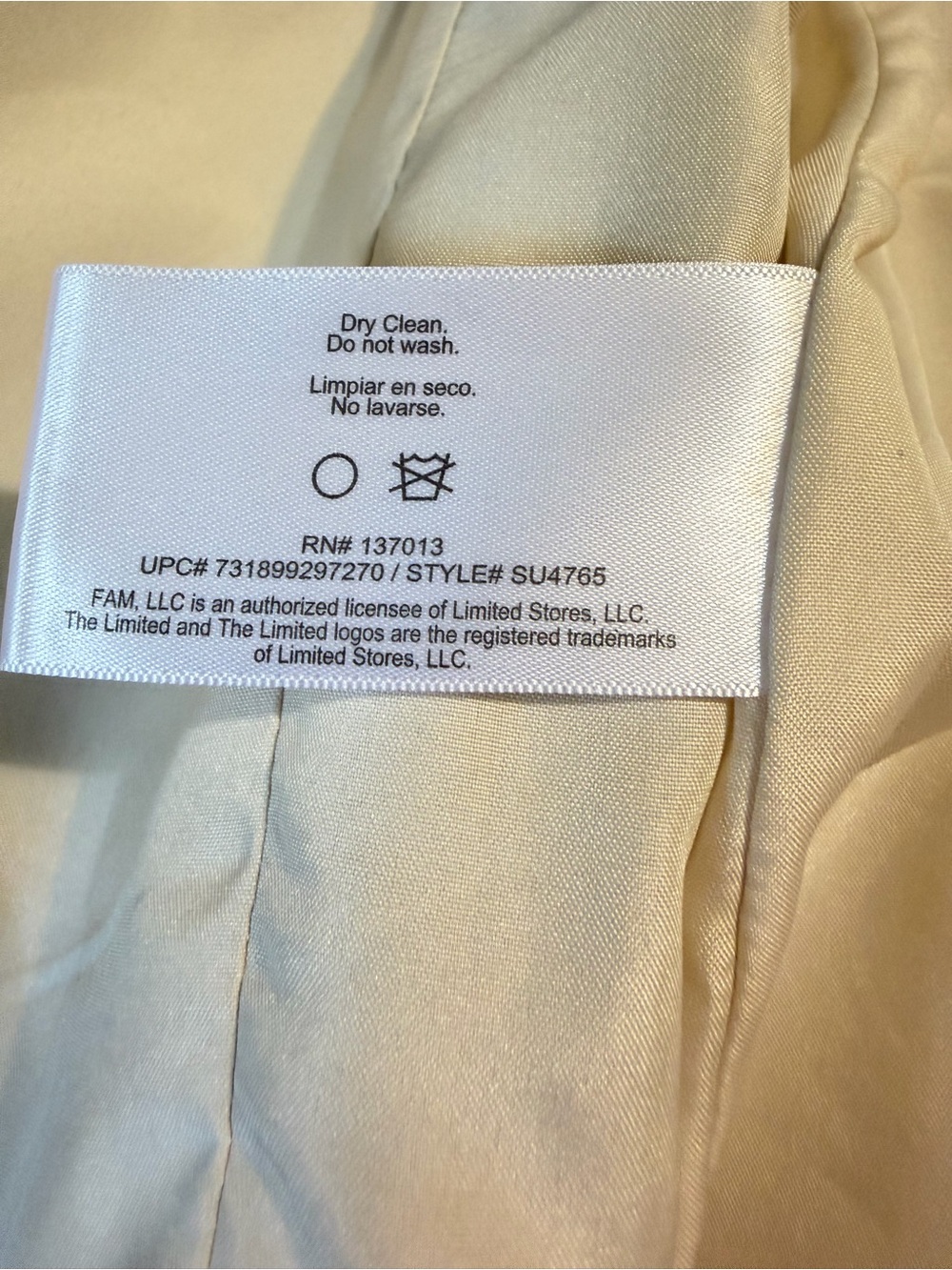 The Limited Linen Blend Blazer XXL Beige Ruched Sleeve - Picture 8 of 10